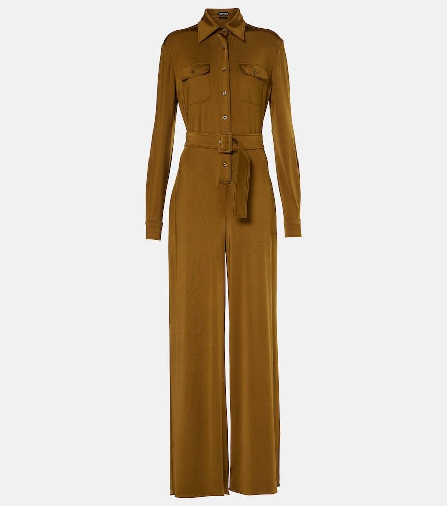 tom ford satin jersey jumpsuit