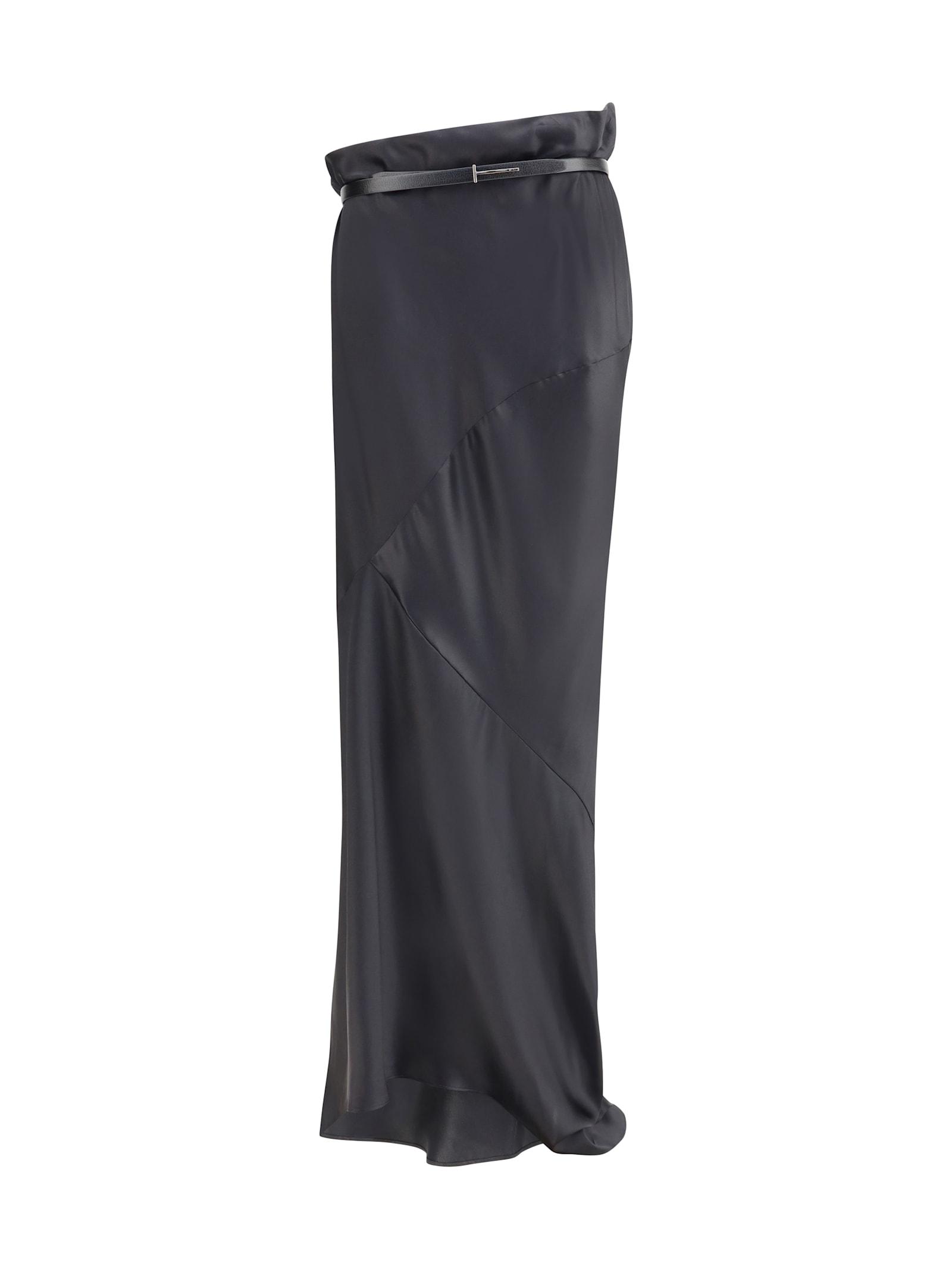 tom ford satin long skirt