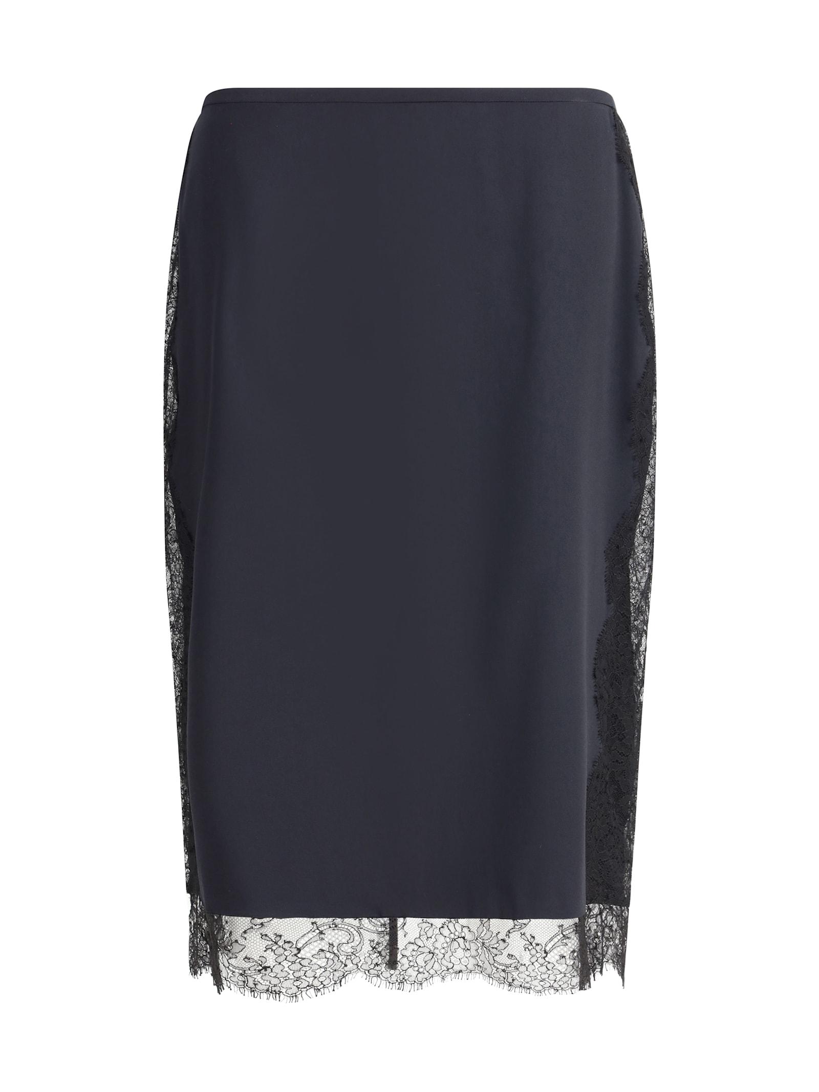 tom ford satin skirt with lace details