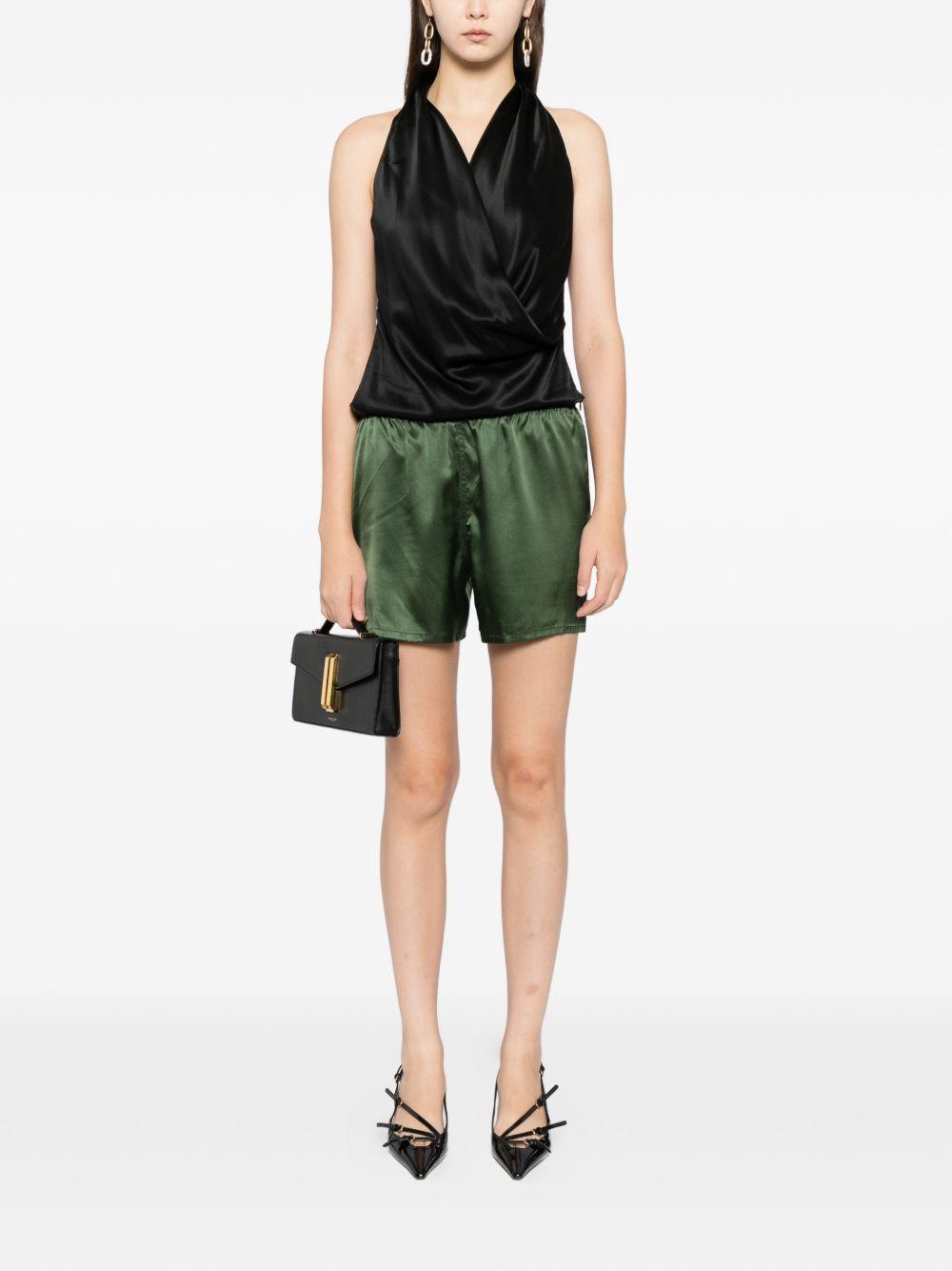 tom ford shorts green silk - women