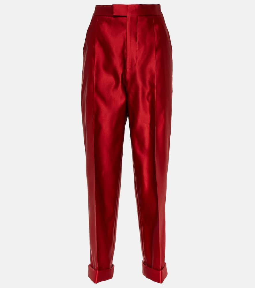 tom ford silk duchesse tapered pants