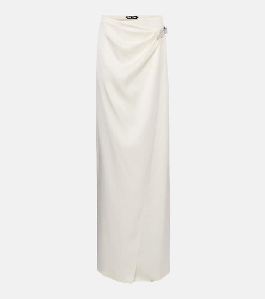 tom ford silk satin wrap skirt