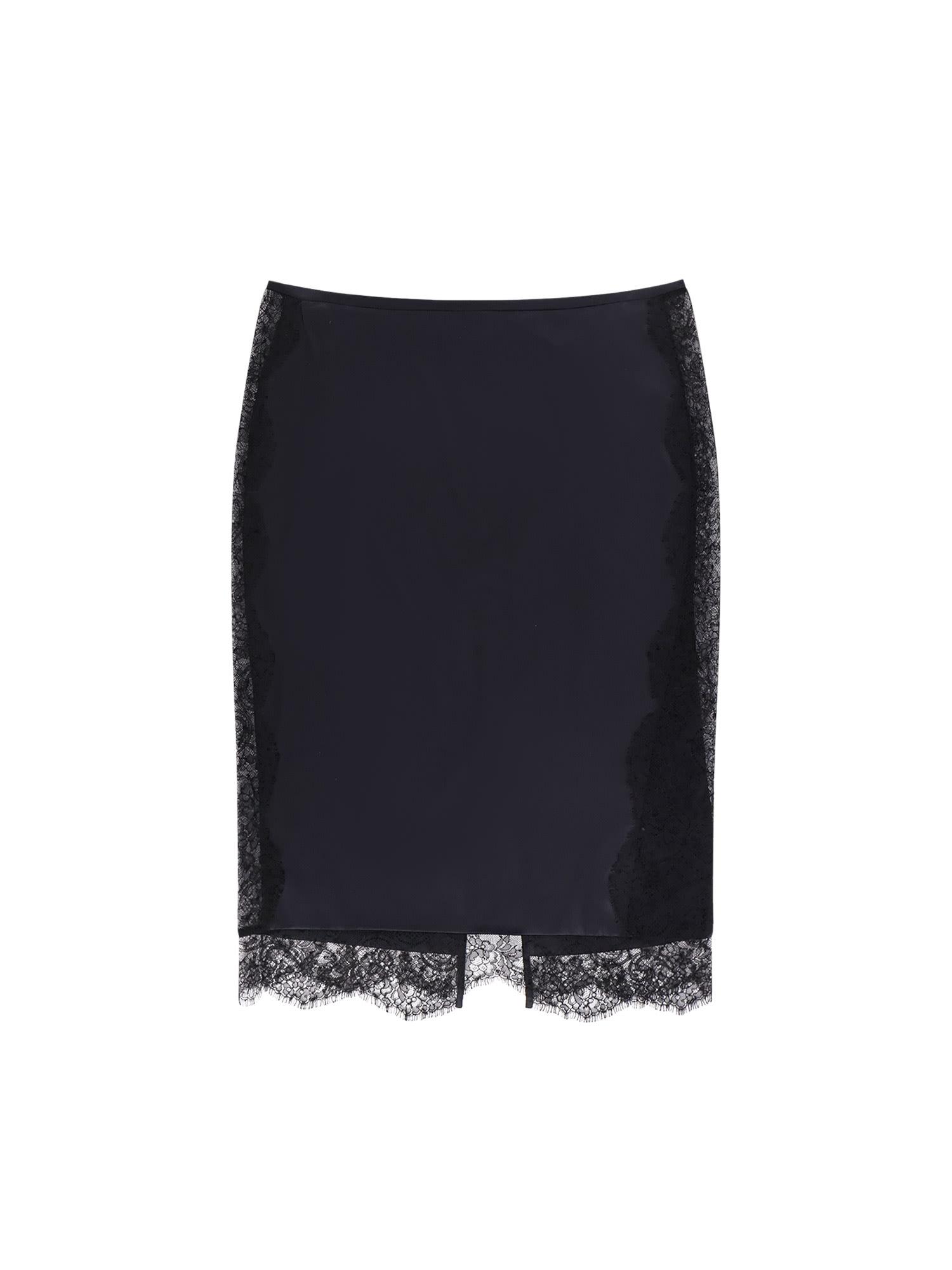 tom ford silk skirt with lace inserts