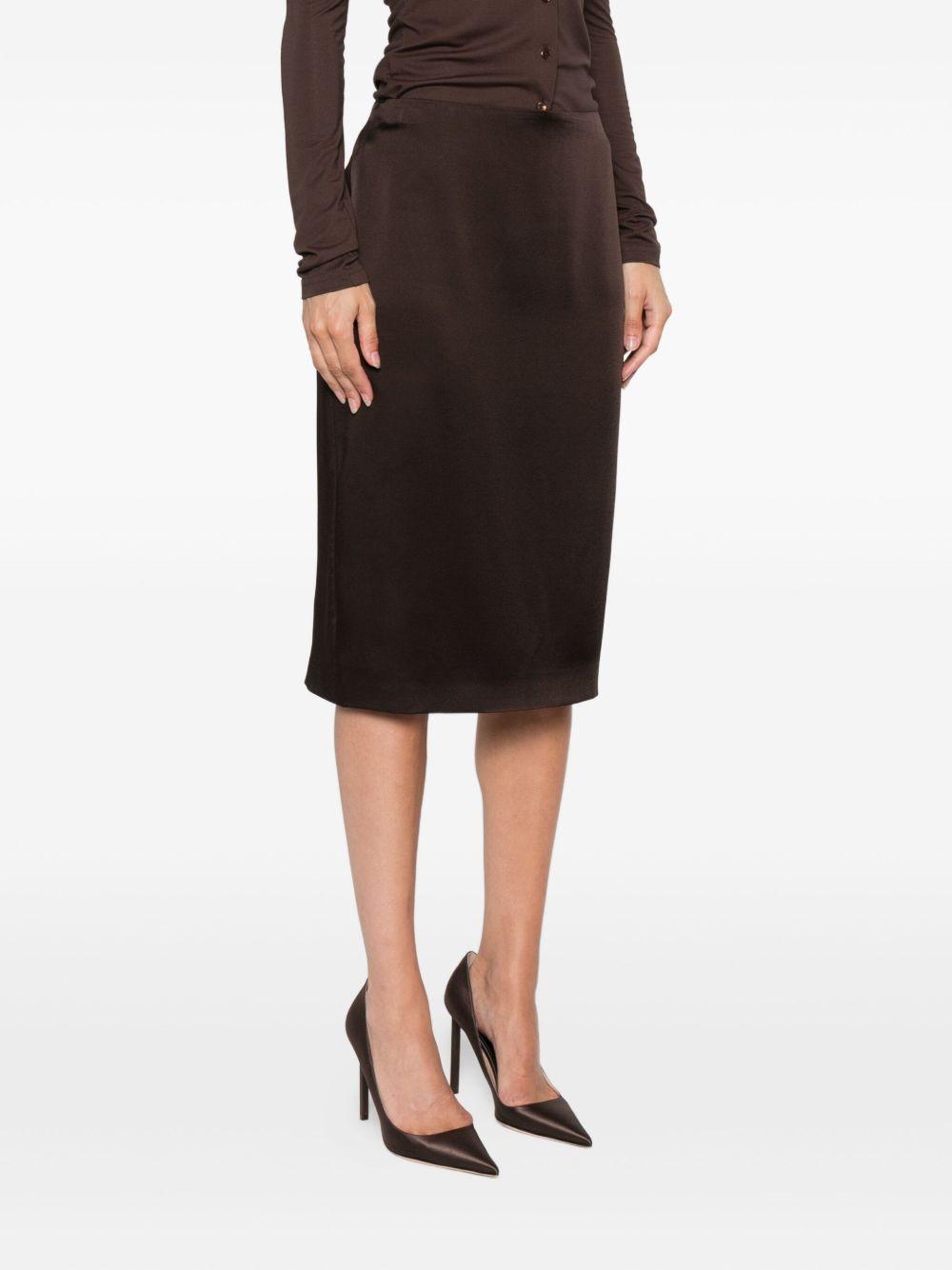 tom ford skirts marrone scuro outer: acetate - women