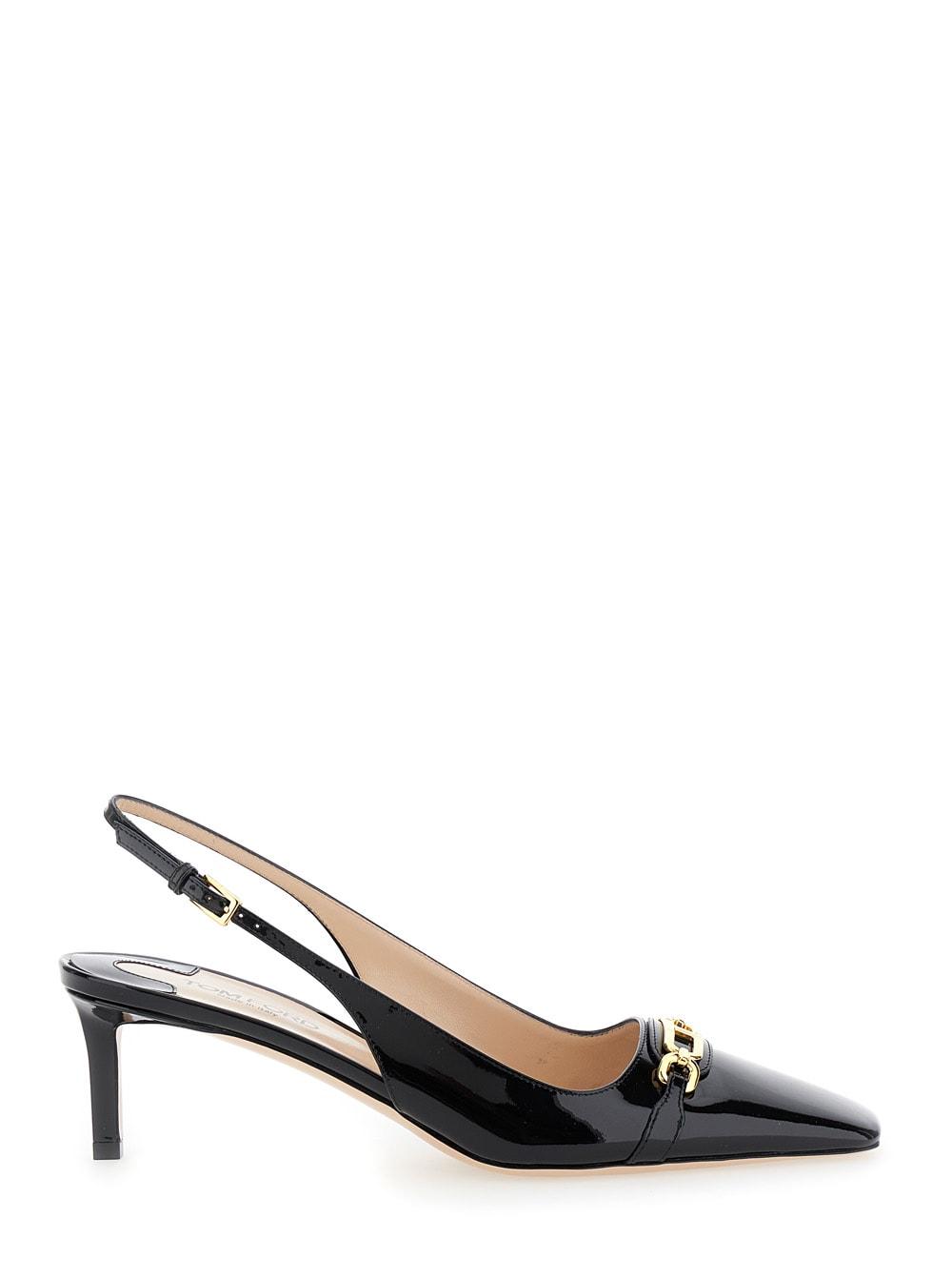 tom ford slingback pumps with t logo detail