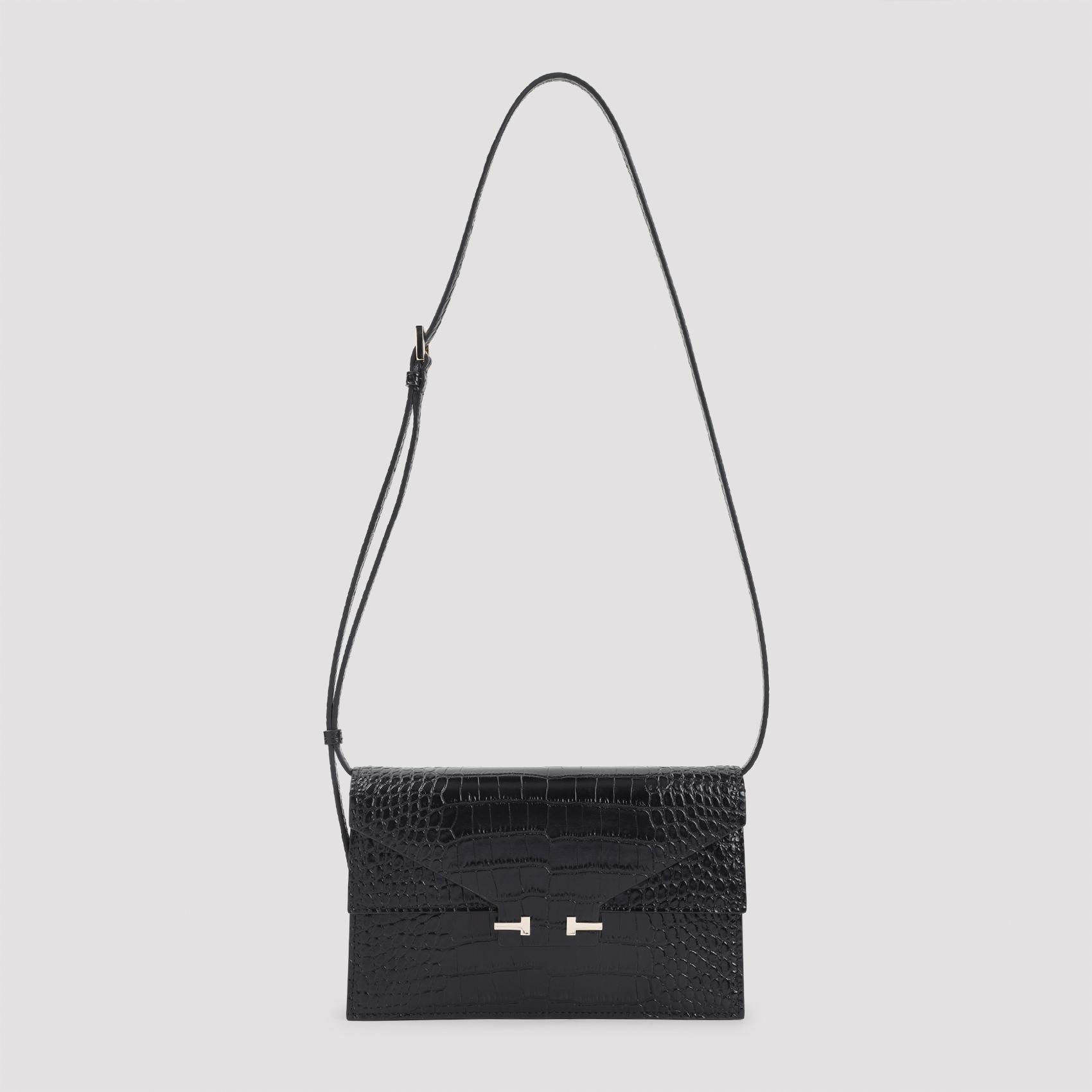 tom ford soft printed croco mini bag black calf leather - women
