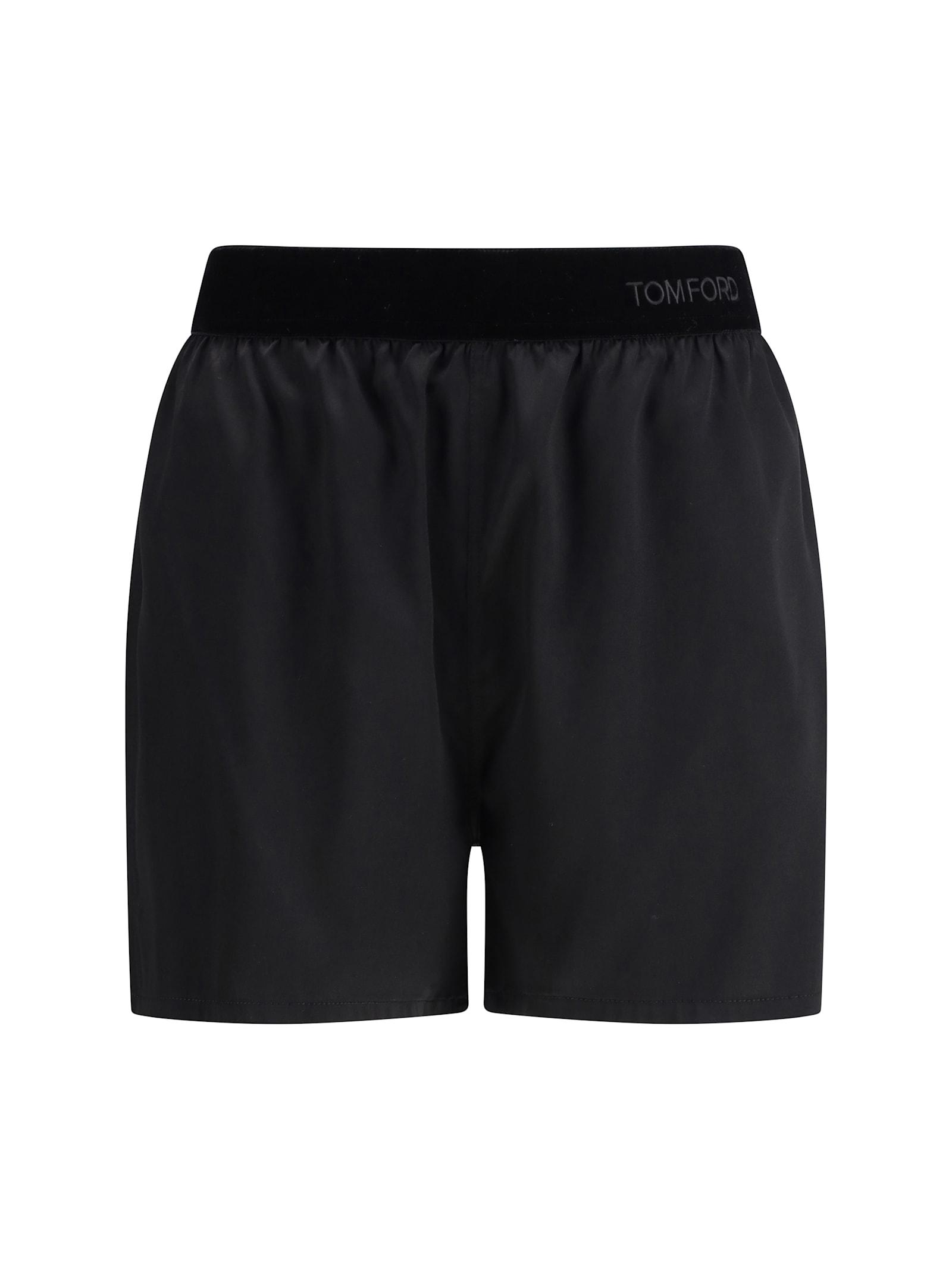tom ford stretch silk satin pj shorts