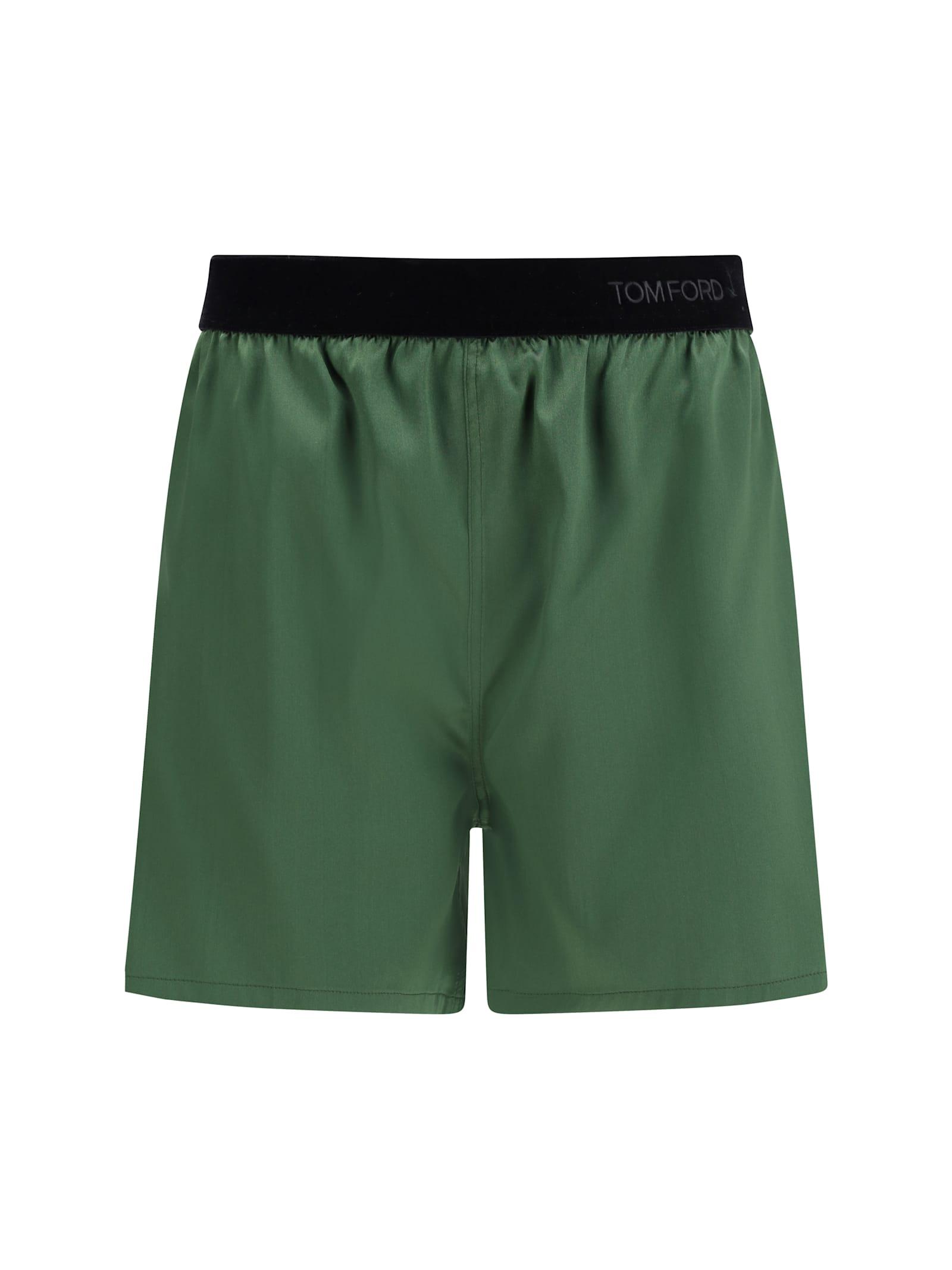 tom ford stretch silk satin pj shorts