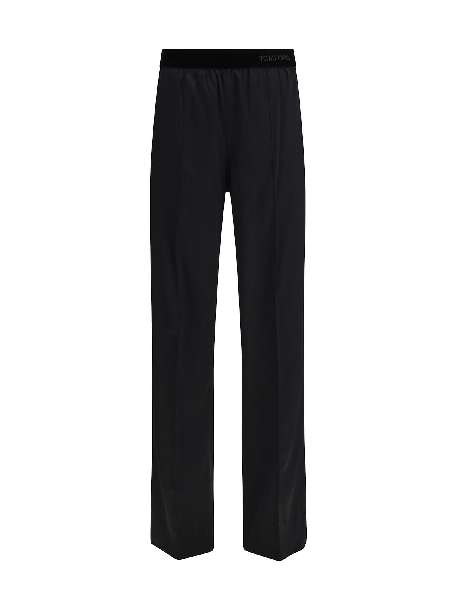 tom ford stretch silk satin trousers