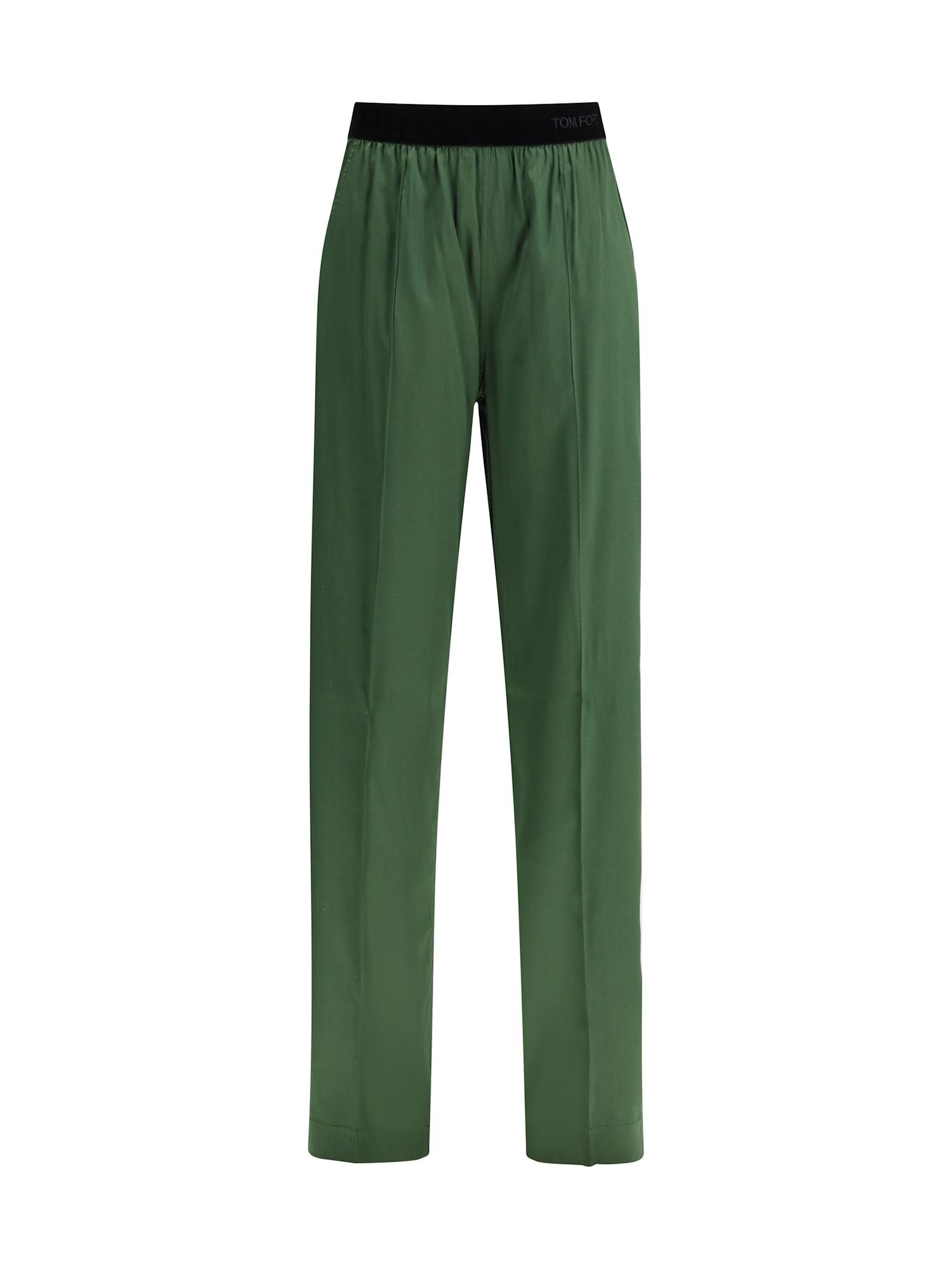 tom ford stretch silk satin trousers