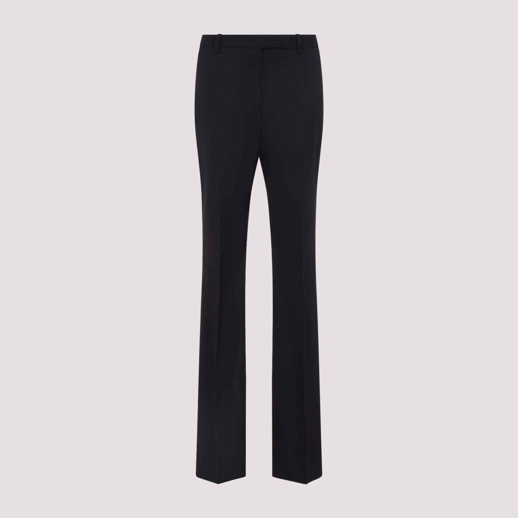 tom ford tailored straight pants black wool silk mulberry - women