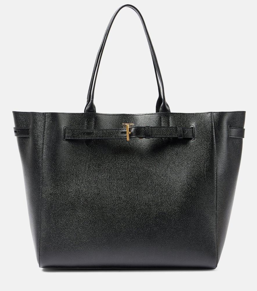 tom ford tara large grained leather tote bag