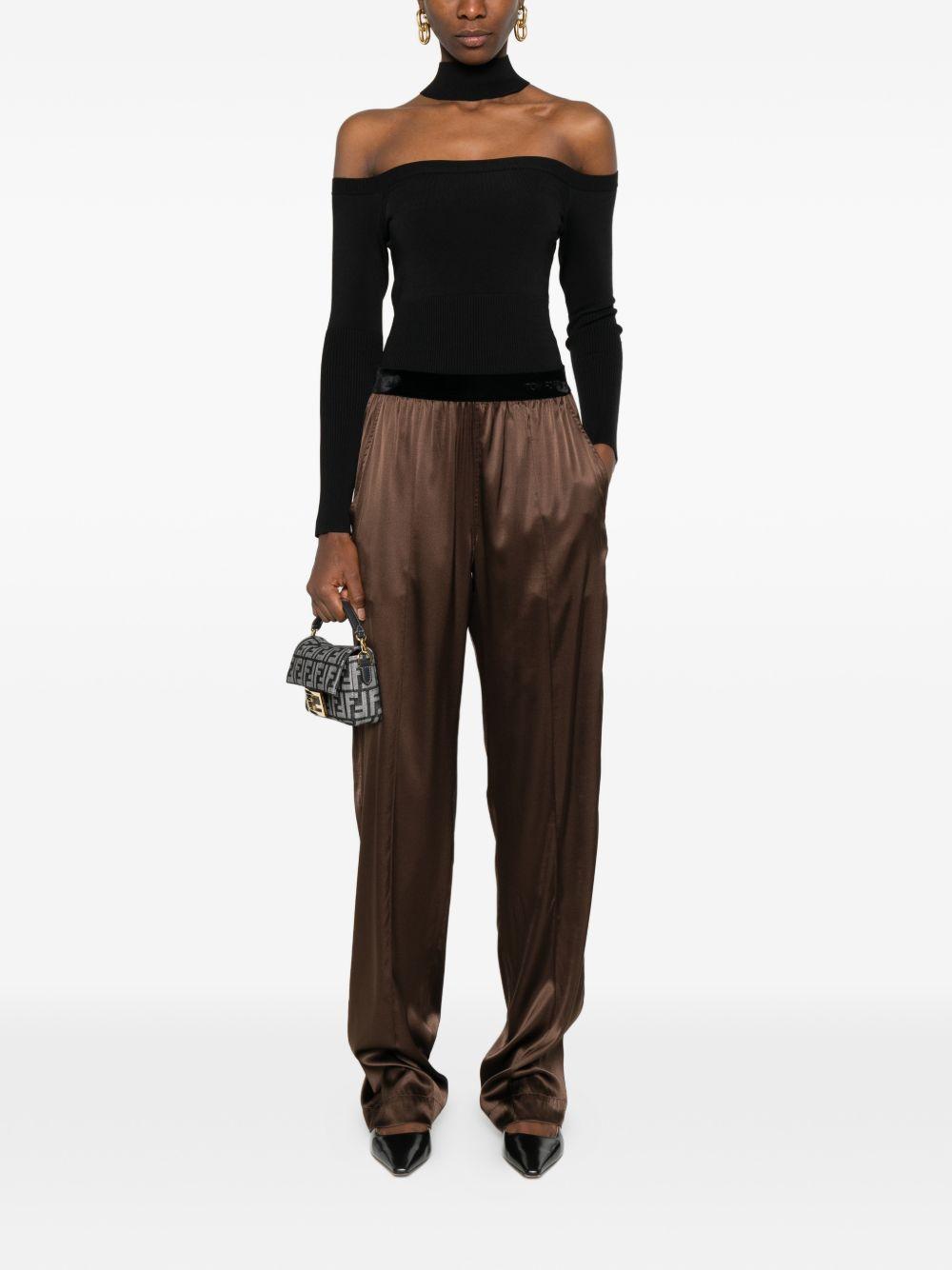 tom ford trousers brown silk - women