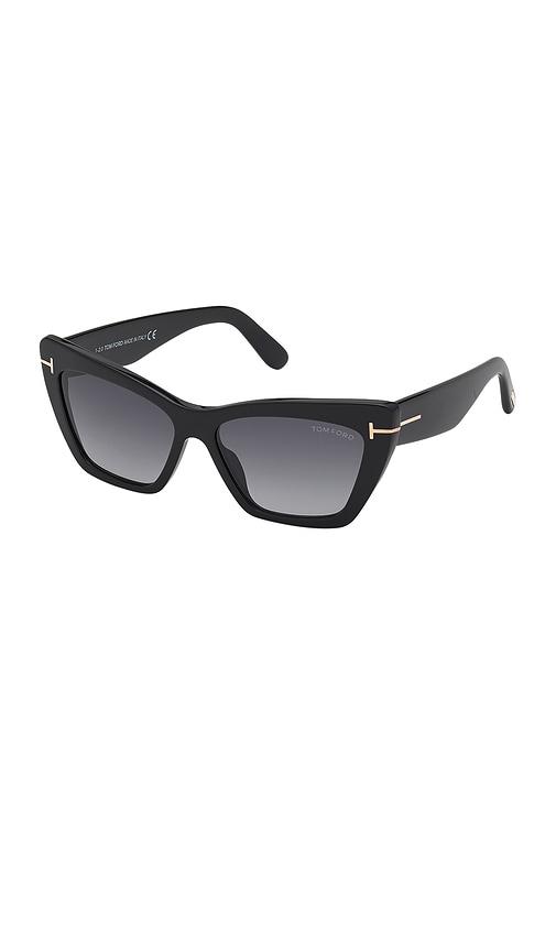 tom ford wyatt sunglasses in black.