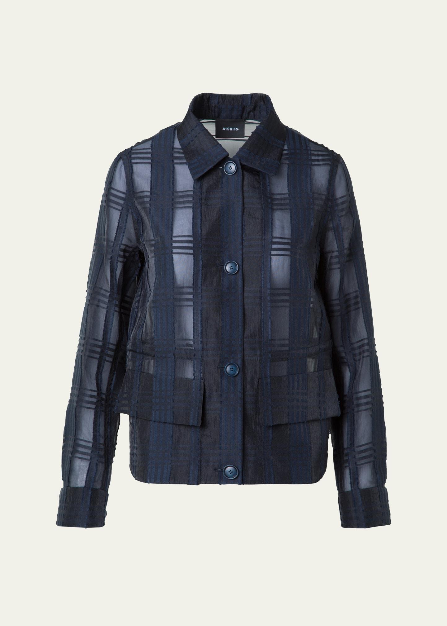 tom organdy plaid short jacket
