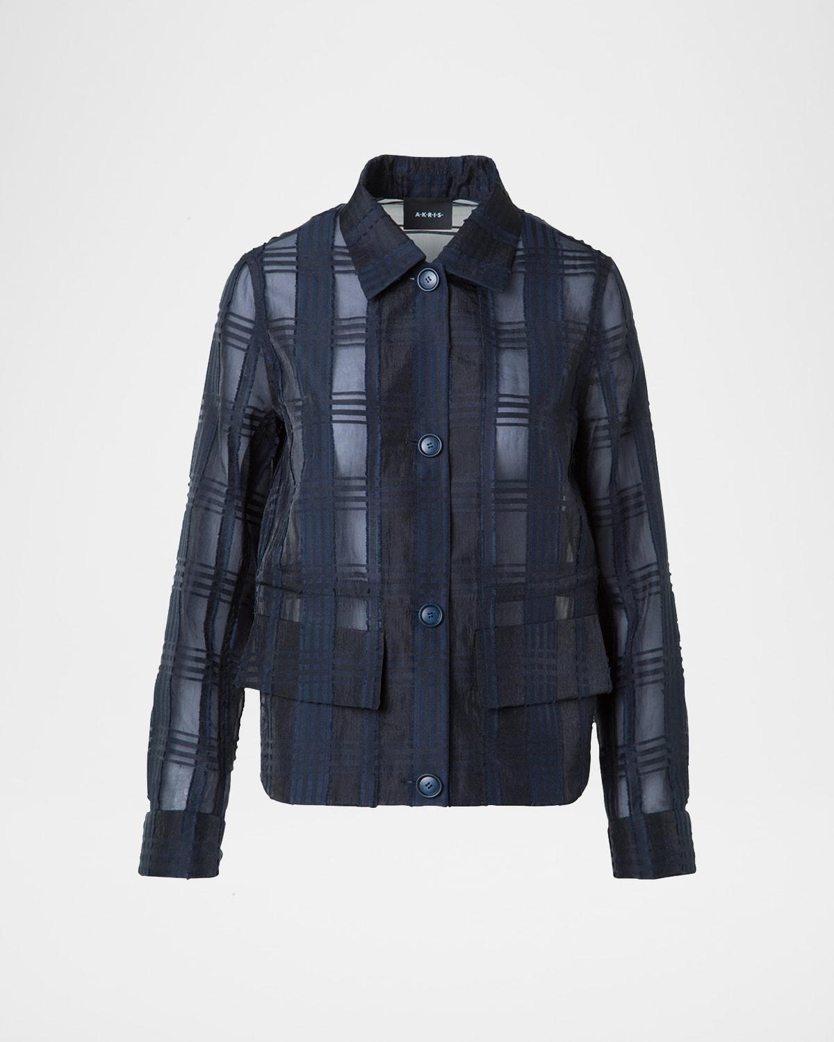 tom organdy plaid short jacket