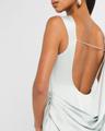 tommy draped open-back column gown