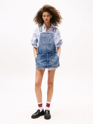 tommy girl denim overall dress
