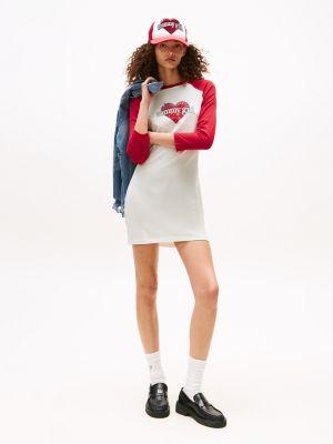 tommy girl heart logo t-shirt dress