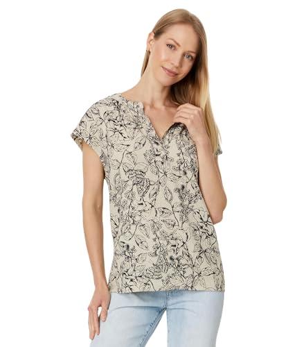 tommy hilfiger, womens butterfly band collar popover, natural multi, x-large