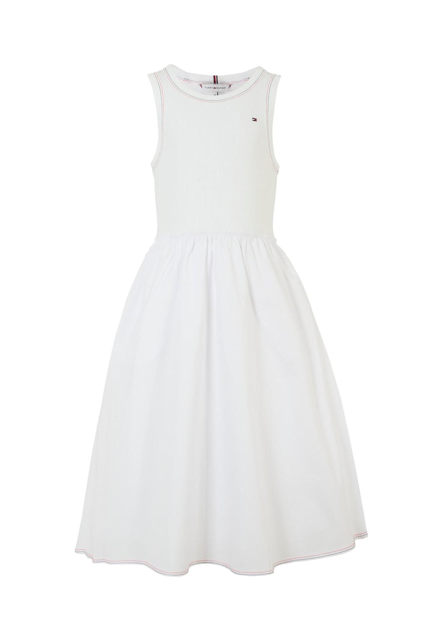 tommy hilfiger white dress for girl with flag