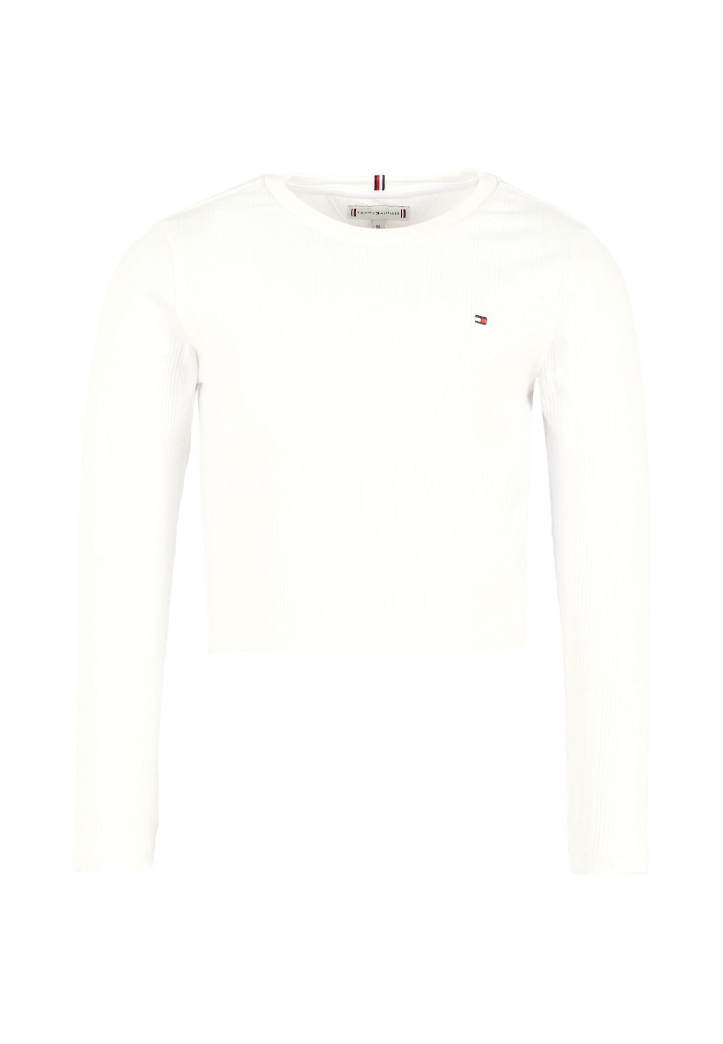 tommy hilfiger white t-shirt for girl with iconic flag