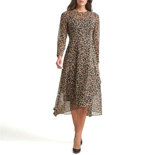 tommy hilfiger women's dress aline,black/tannin,10