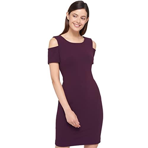tommy hilfiger women's dress plus size,aubergine,14w