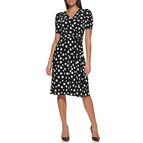 tommy hilfiger women's dress plus size,black/cream,22w