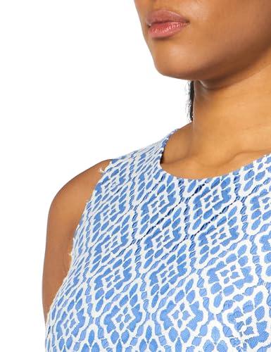 tommy hilfiger women's dresses,blue/ivory,6p