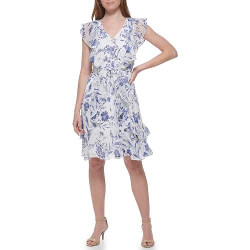 tommy hilfiger women's dresses,ivory multi,6
