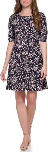 tommy hilfiger women's dresses,sky captain/hot pink,4