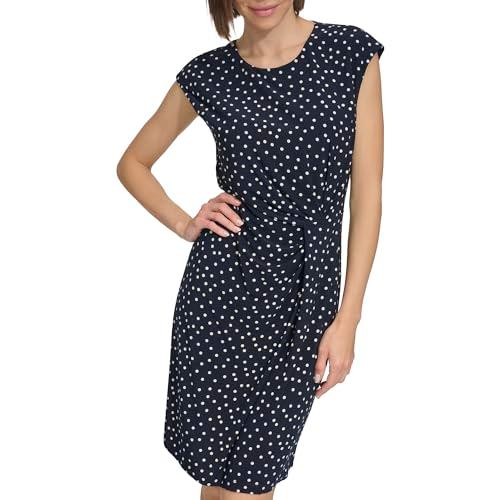 tommy hilfiger women's dresses,sky captain/ivory,8