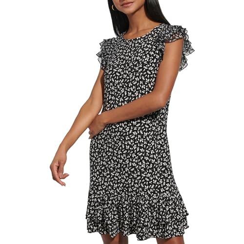 tommy hilfiger women's dresses dress,black/ivory,10