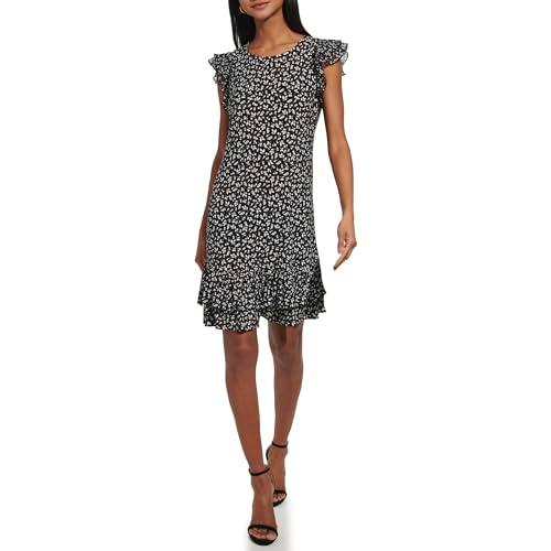 tommy hilfiger women's dresses dress,black/ivory,10