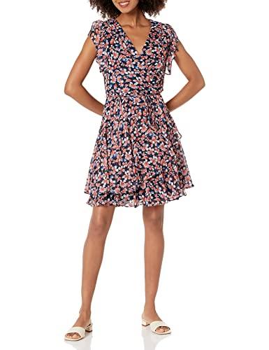 tommy hilfiger women's dresses fit & flare,sky captain/grenadine,10
