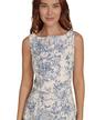 tommy hilfiger women's dresses fit and flaire,ivory/sodalite,6