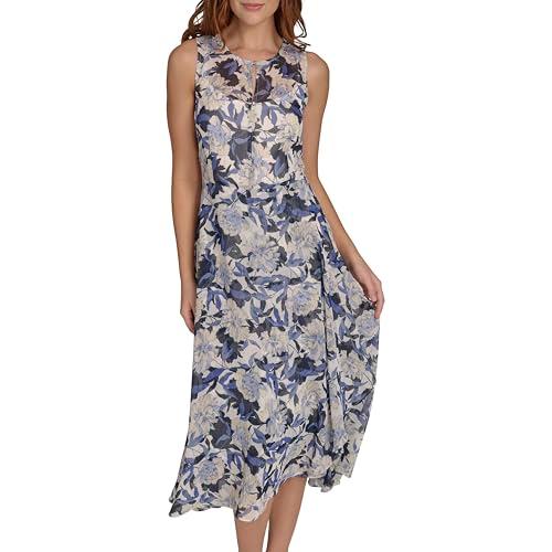 tommy hilfiger women's dresses maxi,ivory multi,8