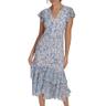 tommy hilfiger women's dresses midi dress, french blue multi, 16
