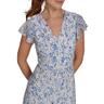 tommy hilfiger women's dresses midi dress, french blue multi, 16