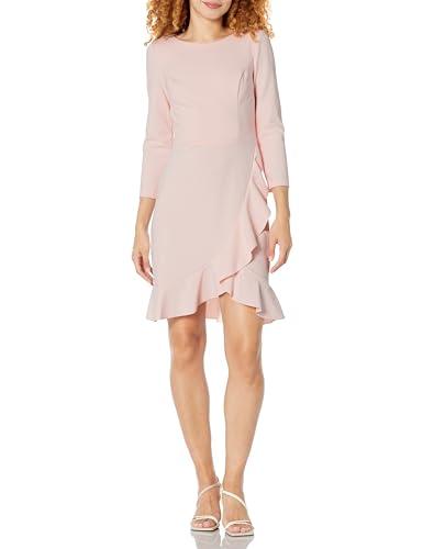 tommy hilfiger women's dresses scuba crepe,ballerina pink,16