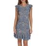 tommy hilfiger women's dresses shift dress, french blue multi, 2