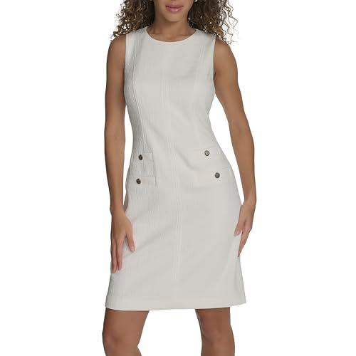 tommy hilfiger women's shift dress dresses, ivory, 16