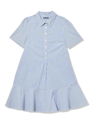 tommy hilfiger women's shirt dress dresses, marina blue/bright white, 8