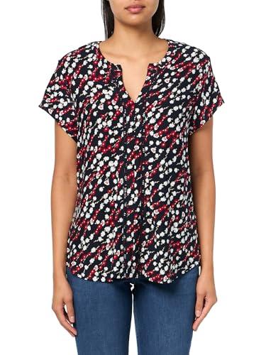 tommy hilfiger women's sportswear short sleeve knit top, sky captain multi, 0x
