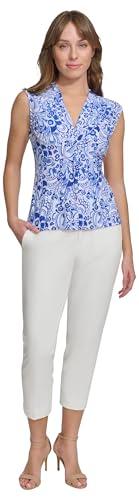 tommy hilfiger women's suits top, ivory/blue, x-large