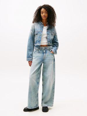 tommy jeans belted faded loose jean