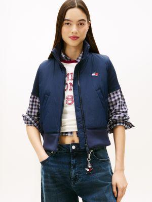 tommy jeans flag logo padded vest