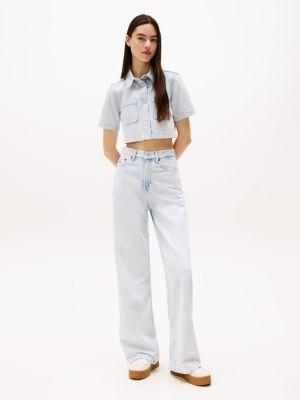 tommy jeans high rise wide-leg jean