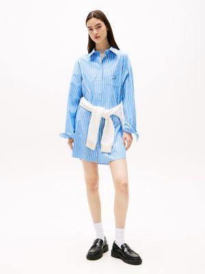 tommy jeans oversized mini shirtdress